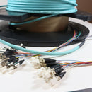 Non-Armored OM3 6 Fiber Pre-Terminated Fiber Optic Cable, Indoor/Outdoor, Plenum