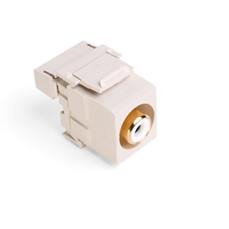 40735-RWT LEVITON RCA 110-Termination Connector, Lt. Almond Housing, White