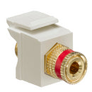 40833-BIR LEVITON Binding Post QuickPort Connector, Red Stripe, Ivory