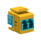 41085-LLY LEVITON QuickPort Duplex LC Adapter, 10G LOMM, Yellow