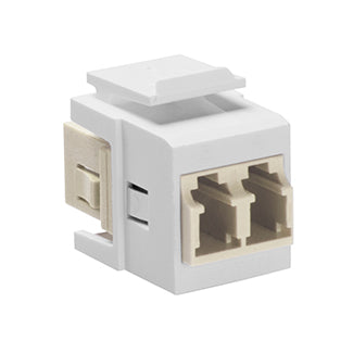 41085-MLW LEVITON QuickPort Duplex LC Adapter, MM, White
