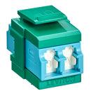 Leviton 41086-LLV QP OM3/4 DPLX LC SHUT ADAP  AQUA/GREEN