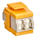 Leviton 41086-MLY QP OM1/2 DPLX LC SHUT ADAP  BEIGE/YELLOW