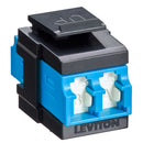 Leviton 41086-SLE QP OS2 DPLX LC SHUT ADAP  BLUE/BLACK
