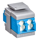 Leviton 41086-SLG QP OS2 DPLX LC SHUT ADAP  BLUE/SLATE