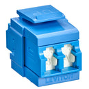 Leviton 41086-SLL QP OS2 DPLX LC SHUT ADAP  BLUE/BLUE