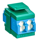 Leviton 41086-SLV QP OS2 DPLX LC SHUT ADAP  BLUE/GREEN
