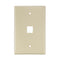 41091-1IN LEVITON Wallplate, QuickPort, Midsize, Single-Gang, 1 Port, Ivory