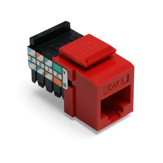 41108-RC5 Modular Jack, Leviton QuickPort, CAT5, Crimson