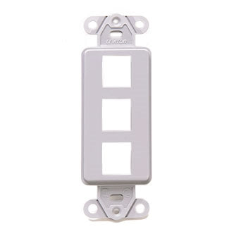 LEVITON 41643-0GY QuickPort Decora Insert, 3-Port, Grey