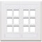 42080-12W LEVITON QuickPort Wallplate12-Port, Dual-Gang, White