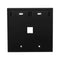 42080-1EP LEVITON QuickPort Wallplate 1-Port, Dual-Gang, Black