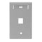 42080-1GS LEVITON QuickPort Wallplate 1-Port, Single-Gang, Grey