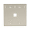 42080-1IP LEVITON QuickPort Wallplate 1-Port, Dual-Gang, Ivory