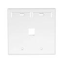 42080-1WP LEVITON QuickPort Wallplate 1-Port, Dual-Gang, White