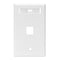 42080-1WS LEVITON QuickPort Wallplate 1-Port, Single-Gang, White