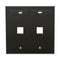 42080-2EP LEVITON QuickPort Wallplate 2-Port, Dual-Gang, Black