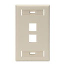 Leviton 42080-2IS QuickPort Faceplate, Ivory, 2 Port