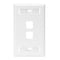 Leviton 42080-2WS QuickPort Faceplate, White, 2 Port