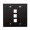 42080-3EP LEVITON QuickPort Wallplate 3-Port, Dual-Gang, Black