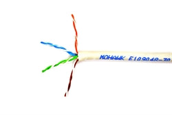 Mohawk M57547B 5eLAN, CAT5e Cable, Plenum, 1000 Feet - White