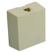 4625A-24I Surface Mount Biscuit Box: Leviton, RJ11, Screw Terminals - Ivory