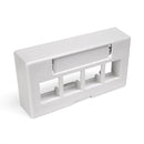 49910-EW4 Furniture Faceplate, Leviton QuickPort, 4-Port, Ext. Depth, White