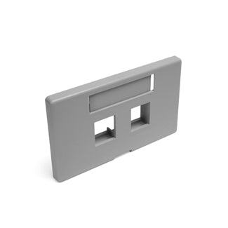 49910-HG2 Furniture Faceplate, Leviton QuickPort, 2-Port, Herman Miller, Grey