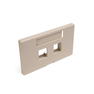 49910-HI2 Furniture Faceplate, Leviton QuickPort, 2-Port, Herman Miller, Ivory