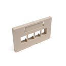 49910-HI4 Furniture Faceplate, Leviton QuickPort, 4-Port, Herman Miller, Ivory