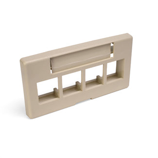 49910-SI4 Furniture Faceplate, Leviton QuickPort, 4-Port, Ivory