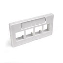 49910-SW4 Furniture Faceplate, Leviton QuickPort, 4-Port, White