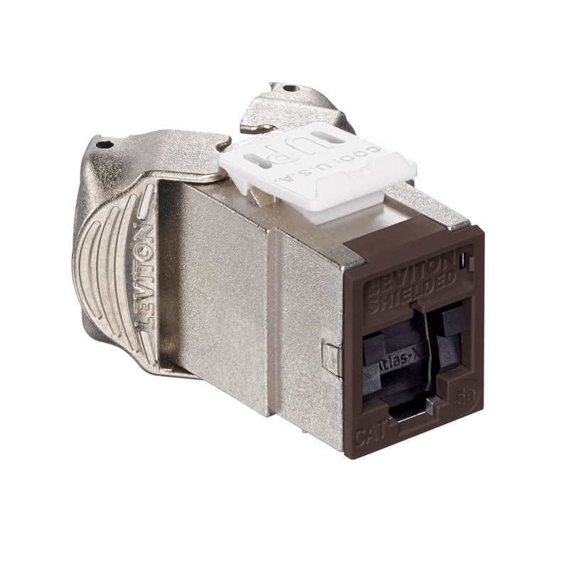 5ESJK-SB5Leviton JK AX1 C5E SHLD SHTR BN