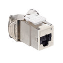 5ESJK-ST5 LEVITON QuickPort Connector, Cat 5e, Shutters, Shielded, Light Almond