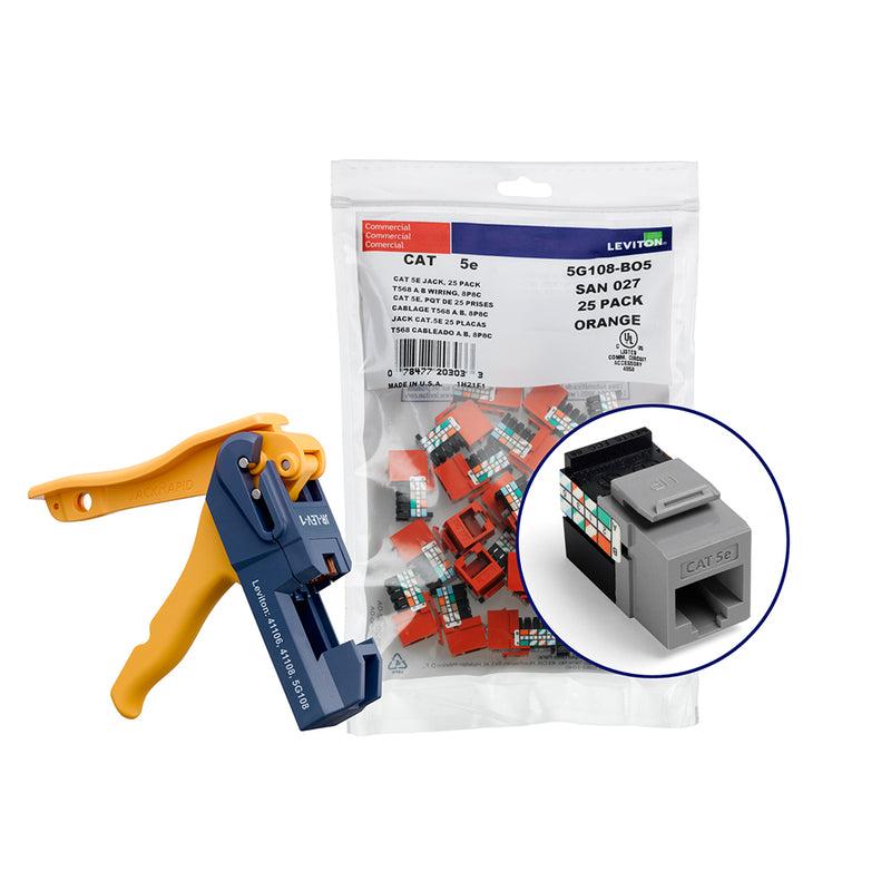 5G108-JG5 LevitonJK GMAX C5E 150PK JR GY