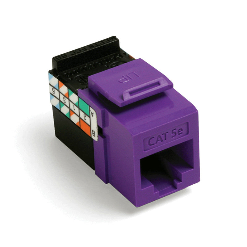 5G108-RP5 Modular Jack, Leviton QuickPort, CAT5e, RJ45, Purple