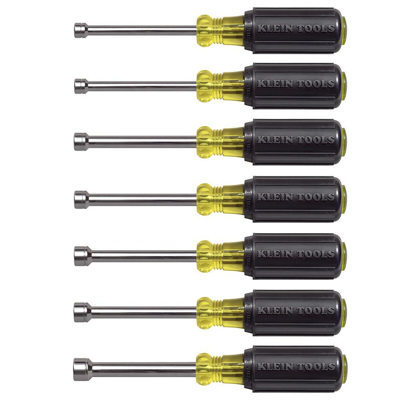 65160 Klein Tools Nut Driver Set, Metric, 3 Inch Shafts, 7 Piece