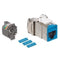 6ASJK-SL6 LEVITON Atlas-X1 Cat 6A Shielded QuickPort Connector with Shutters, Component-Rated, Blue