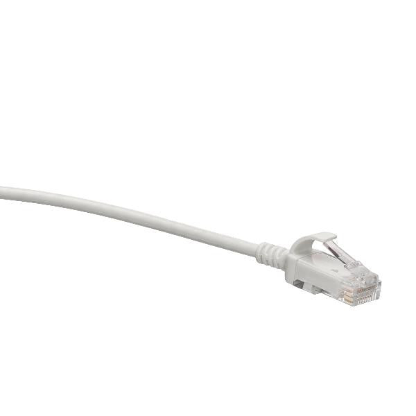 6H460-17W Mini Patch Cable, Leviton High-Flex HD6, CAT6, 17Ft., White