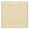 Leviton 80725-00I Blank, Unbreakable, Double Gang Faceplate, Ivory