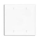 Leviton 80725-00W Blank Unbreakable Double Gang Faceplate, White
