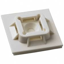ABM100-A-C, Panduit Cable Tie Mount: Panduit, 1 Inch, Screw or Adhesive Mount- White (MOQ: 100; Increment of 100)