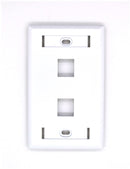 Belden AX102655 KeyConnect Faceplate, White, 2 Port