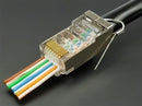 CON-RJ45-C5-100 RJ45 Modular Plug: Shireen SmartFeed, 8 Position / 8 Conductor for Round, Solid CAT5e Shielded Cable - Pass-Through