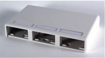 OR-404S23U Ortronics ORTRONICS Plastic Surface Mount Box, Series II, 3 Modules  (MOQ: 20)