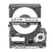 Panduit T075X000C1M-BK Label Cartridge, Continuous Tape Cassette