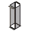 MM2072438-B Ortronics MM20 Channel Rack, 24" deep, 7 ft, 45 RU, Square Hole Rails, Black