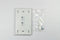Panduit NK2FWHY Netkey 2 Port with Labels Faceplate, White