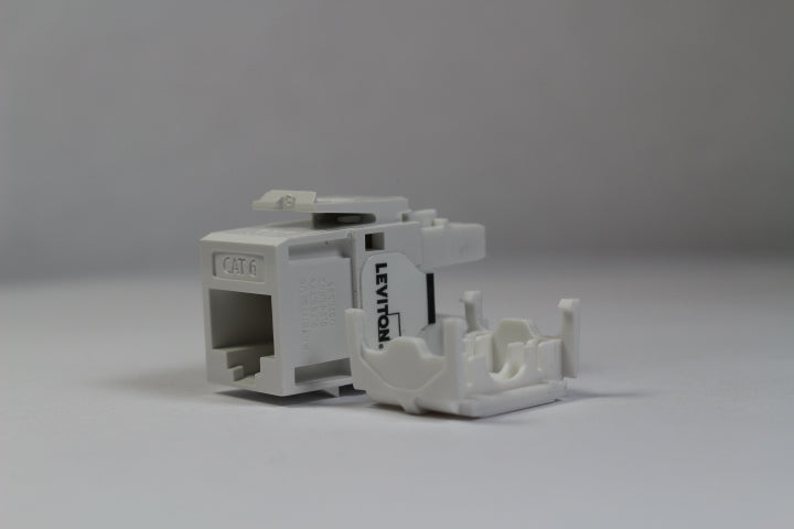 Leviton 61110-RW6 CAT6 RJ45 QuickPort eXtreme Jack Module, White ...