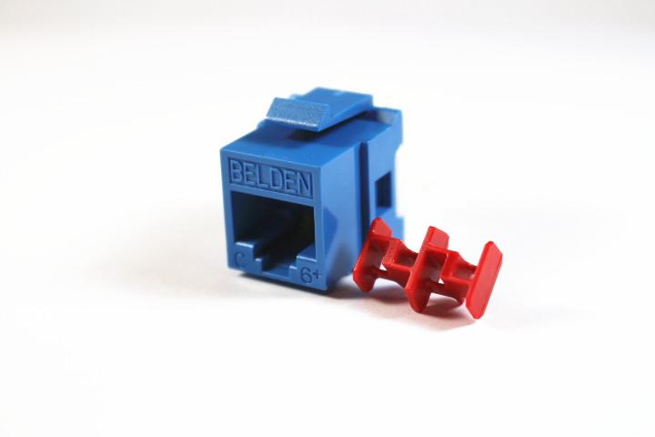 Belden AX104193-B24 CAT6 RJ45 KeyConnect Jack Module, Blue, 24 Pack